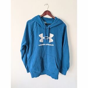 Under Armour Teal With Sparkly Silver Logo Pullover Hoodie Sweatshirt Size 1X